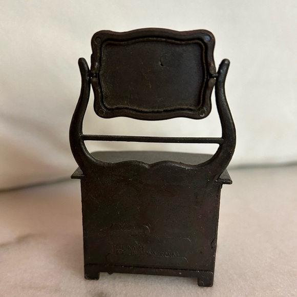 Pencil Sharpener Dresser With Swivel Mirror Die Cast Copper miniature Vintage - Picture 3 of 7